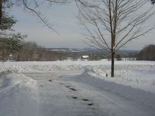 View from Maine Outdoors looking out toward Pleasant Mountain